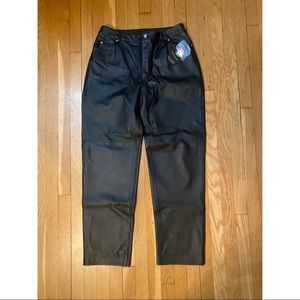 Vintage high waisted 100% leather pants